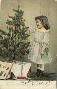 Christmas tree postcard - mailed in Victoria BC 1908