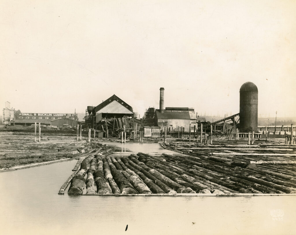 The Small and Bucklin Lumber Company Limited mill, New Westminster. City of Richmond Archives photograph